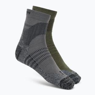 Zokni Salomon X Ultra Access Quarter 2 pairs excalibur/olive night