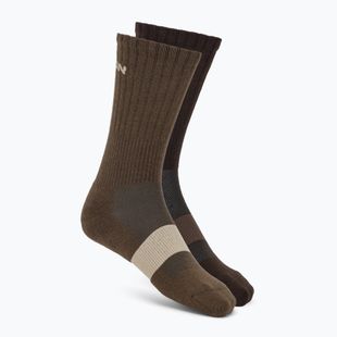 Zokni Salomon Evasion Crew 2 pairs dark earth/walnut