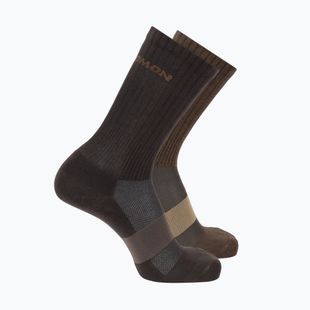 Zokni Salomon Evasion Crew 2 pairs dark earth/walnut