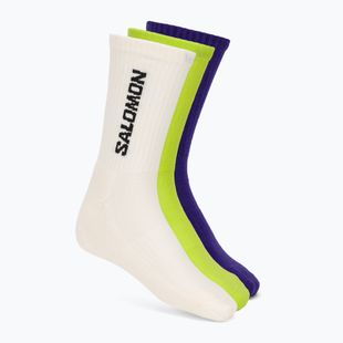 Zokni Salomon Everyday Crew 3 pairs vanilla ice/acid lime/deep blue
