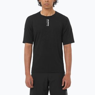Férfi futópóló  Salomon Ultra Tee deep black