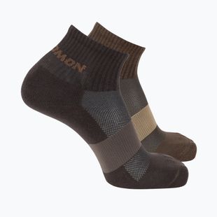 Zokni Salomon Evasion Ankle 2 pairs dark earth/walnut