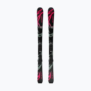 Gyermek lesikló sílécek + kötések Salomon QST Jr Black M + C5 GW black/neon punch