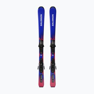 Gyermek lesikló sílécek + kötések Salomon Equipe Jr S + C5 GW race blue/equipe red