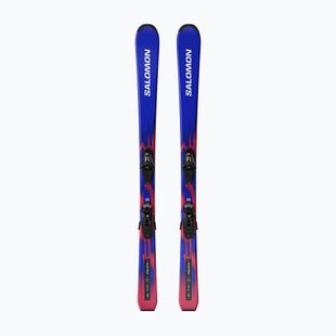 Gyermek lesikló sílécek + kötések Salomon Equipe Jr M + C5 GW race blue/equipe red