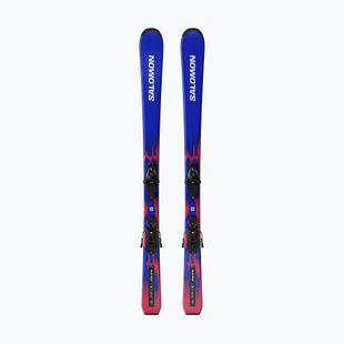 Gyermek lesikló sílécek + kötések Salomon Equipe Jr M + L6 GW race blue/equipe red