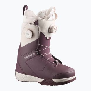 Női snowboard cipők Salomon Kiana Dual Boa W huckleberry/dawn pink/almond milk