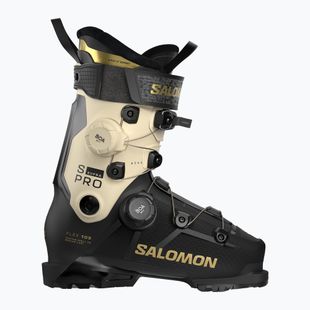 Női sícipők Salomon S/PRO Supra Dual Boa 105 W black/ birch/gold met
