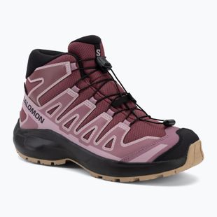 Gyermek kirándulócipők Salomon XA Pro Mid Waterproof nocturne/dusky orchid