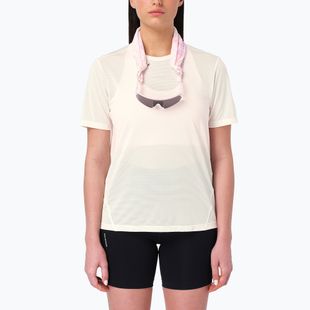 Női futó póló Salomon Shakeout Core GFX SS Tee whisper white/pink frosting