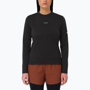 Női hosszú ujjú póló futáshoz Salomon Sense Merino Tee LS deep black