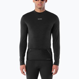 Férfi futó hosszú ujjú póló Salomon Sense Merino Tee LS deep black