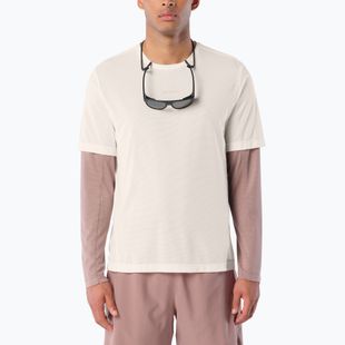 Férfi futó póló Salomon Shakeout Core GFX SS Tee whisper white/pink frosting