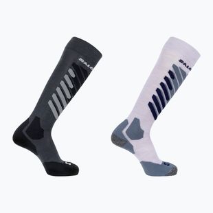 Sízokni Salomon S/Access 2-Pack anthracite/sweet lavender