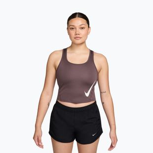 Női futópóló Nike Swoosh Run Dri-Fit tattoo/black/white