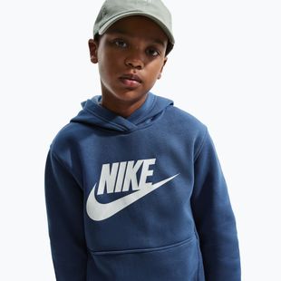 Gyerek pulóver Nike Club Fleece Hoodie mystic navy/white
