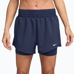Női rövidnadrág Nike One Dri-Fit High-Waisted 3" 2In1 midnight navy/white