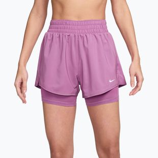 Női rövidnadrág Nike One Dri-Fit High-Waisted 3" 2In1 light magenta/white