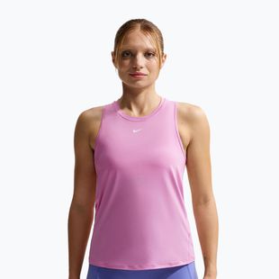 Női edzőpóló Nike One Classic Dri-Fit light magenta/white