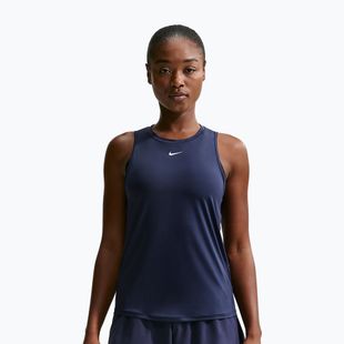 Női edzőpóló Nike One Classic Dri-Fit midnight navy/white