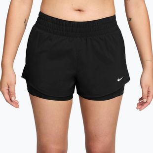 Női futó rövidnadrág Nike One Dri-FIT 2IN1 black/white