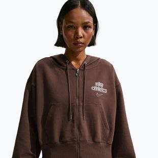 Női kapucnis pulóver Nike Phoenix Full-Zip Hoodie light chocolate