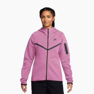 Női pulóver  Nike Sportswear Tech Fleece Windrunner light magenta/black