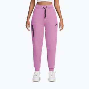 Női nadrág Nike Sportswear Tech Fleece Mid-Rise light magenta/black
