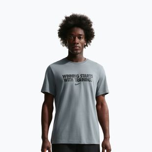 Férfi edző póló Nike Dri-Fit Winning smoke grey/black/black