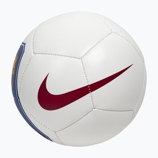 Mini focilabda Nike Skills FC Barcelona white/cardinal red size 1