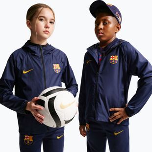 Gyerek futball dzseki Nike FC Barcelona Academy Pro blackened blue/black/mineral yellow