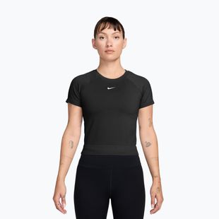 Női edzőpóló Nike Pro Seamless Dri-Fit black/white