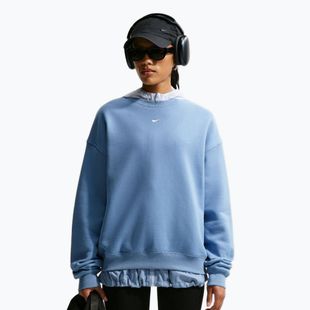 Női pulóver Nike Studio Fleece Medium Weight work blue/sail