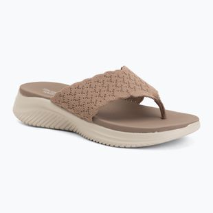 Női papucsok SKECHERS Ultra Flex 3.0 Rhythm Waves brown