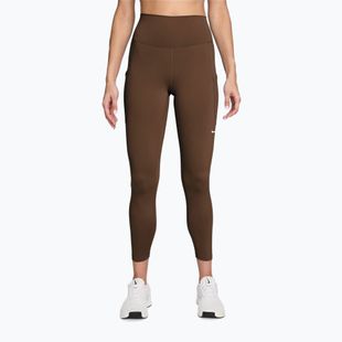 Női edzőleggingsek Nike One High-Waisted 7/8 cacao wow/white