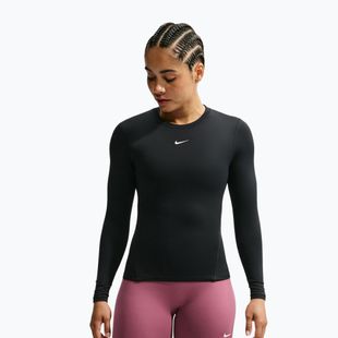 Női edző hosszú ujjú póló Nike One Fitted black/white
