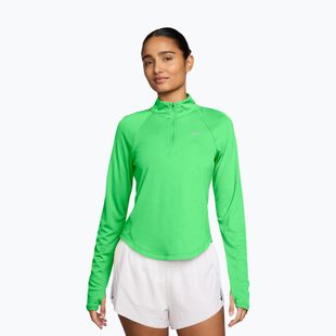 Női hosszú ujjú póló futáshoz Nike Tempo Swoosh Run Dri-Fit 1/4-Zip illusion green/white
