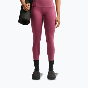 Női leggingsek Nike One pink smoke/white