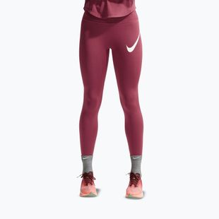 Női leggingsek Nike Tempo Swoosh Run pink smoke/white