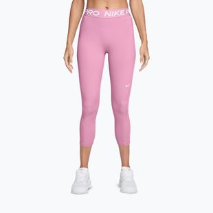 Női leggingsek Nike Pro pink rise/white