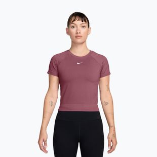 Női edző póló Nike Pro Seamless pink smoke/white