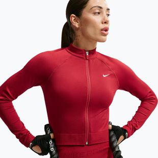 Női edzőpulóver Nike Pro Seamless tough red/white