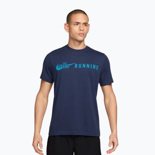 Férfi futó póló Nike Dri-Fit Running T-Shirt midnight navy/light current blue