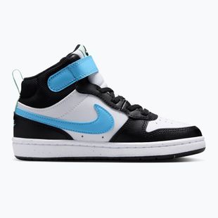 Gyermekcipő Nike Court Borough Mid 2 white/black/arctic green/football blue