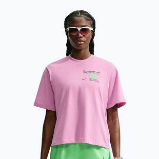 Női futó póló Nike Swift Dri-Fit pink rise/illusion green