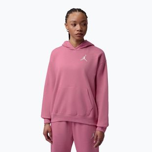 Női pulóver Jordan Fleece Hoodie desert berry/white