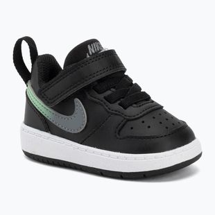 Gyermekcipő Nike Court Borough Low black/smoke grey/white/illusion green