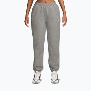 Női nadrág Nike Studio Fleece dark grey heather/sail