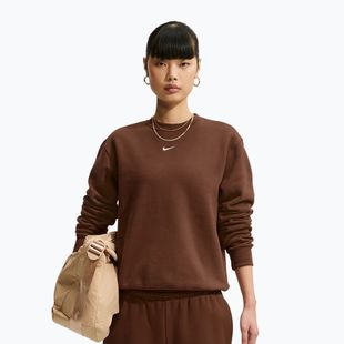 Női pulóver Nike Studio Fleece cacao wow/sail
