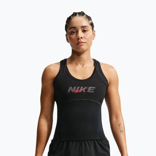 Női edző póló Nike One black/black/university red/white